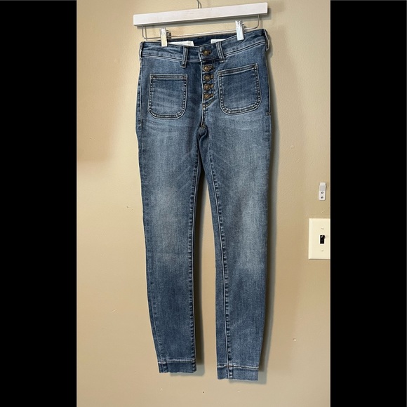 Pilcro And The Letterpress Anthropologie High Rise Denim Leggings - Picture 5 of 12